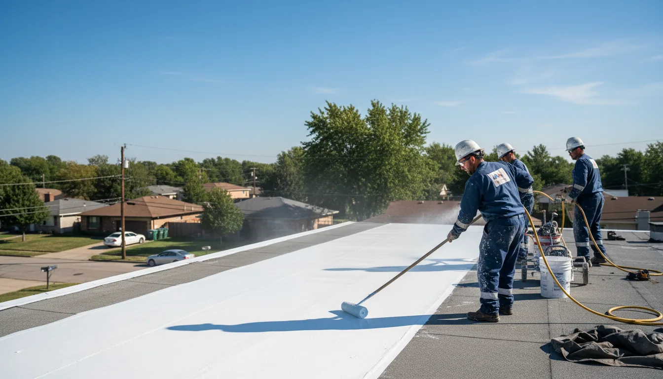 Commercial roof coating in Towanda, KS near me